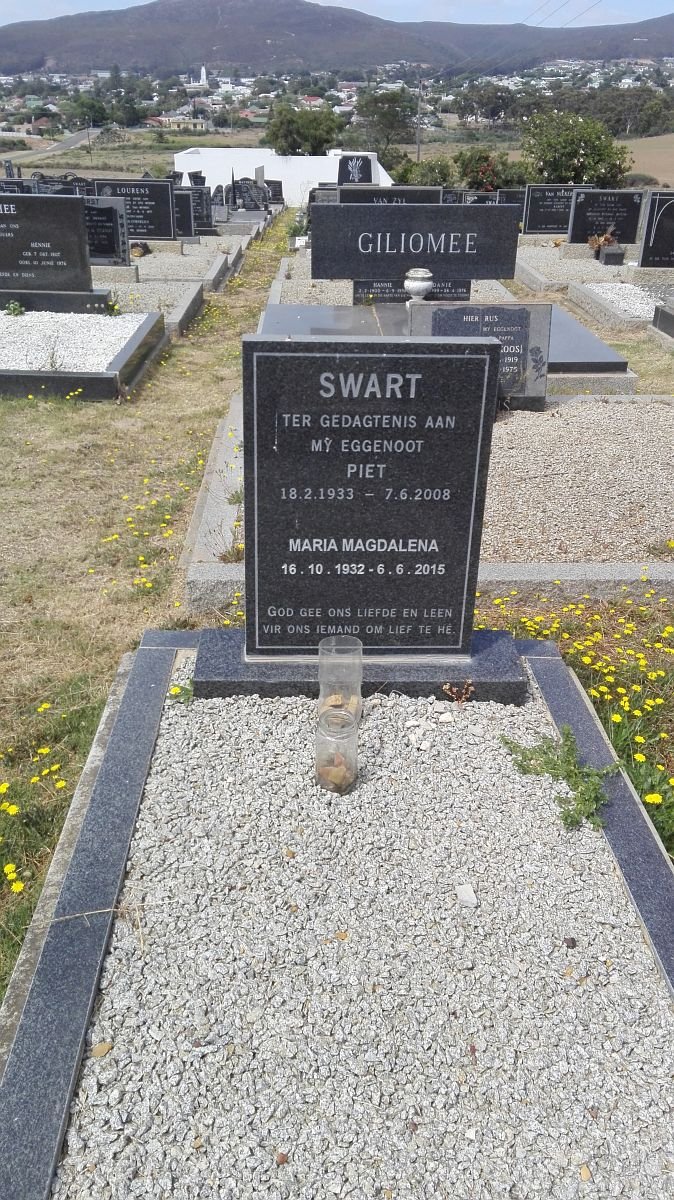 SWART Piet 1933-2008 &amp; Maria Magdalena 1932-2015