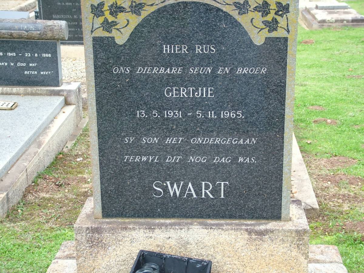 SWART Gertjie 1931-1965