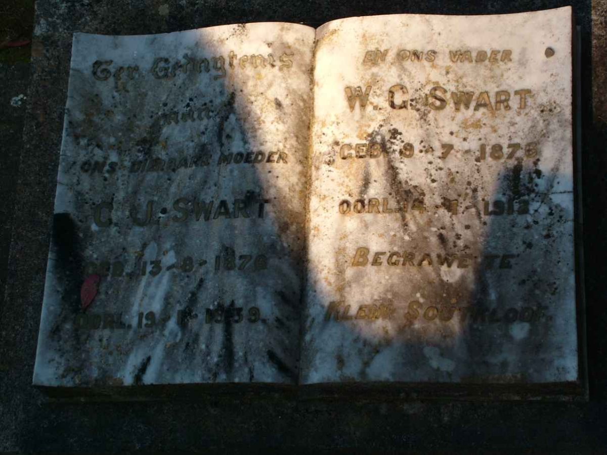 SWART W.G. 1876-1912 &amp; C.J. 1876-1939