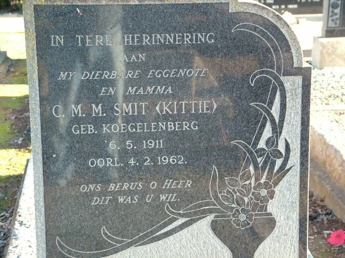 SMIT C.M.M. nee KOEGELENBERG 1911-1962