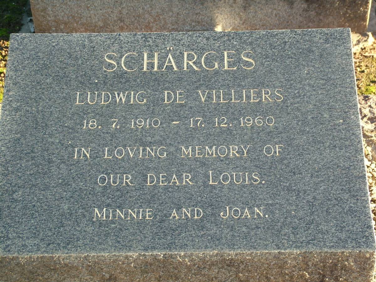 SCHÄRGES Ludwig De Villiers 1910-1960