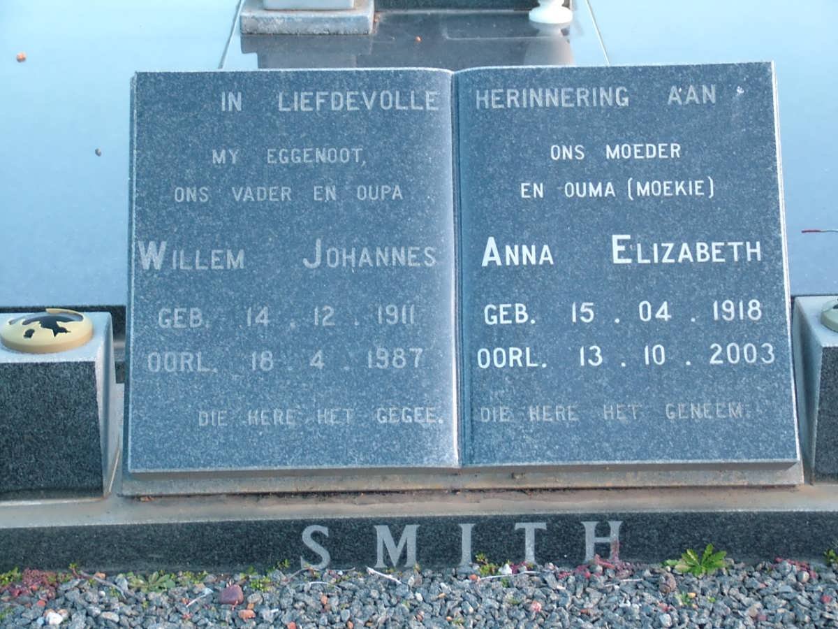 SMITH Willem Johannes 1911-1987 &amp; Anna Elizabeth 1918-2003