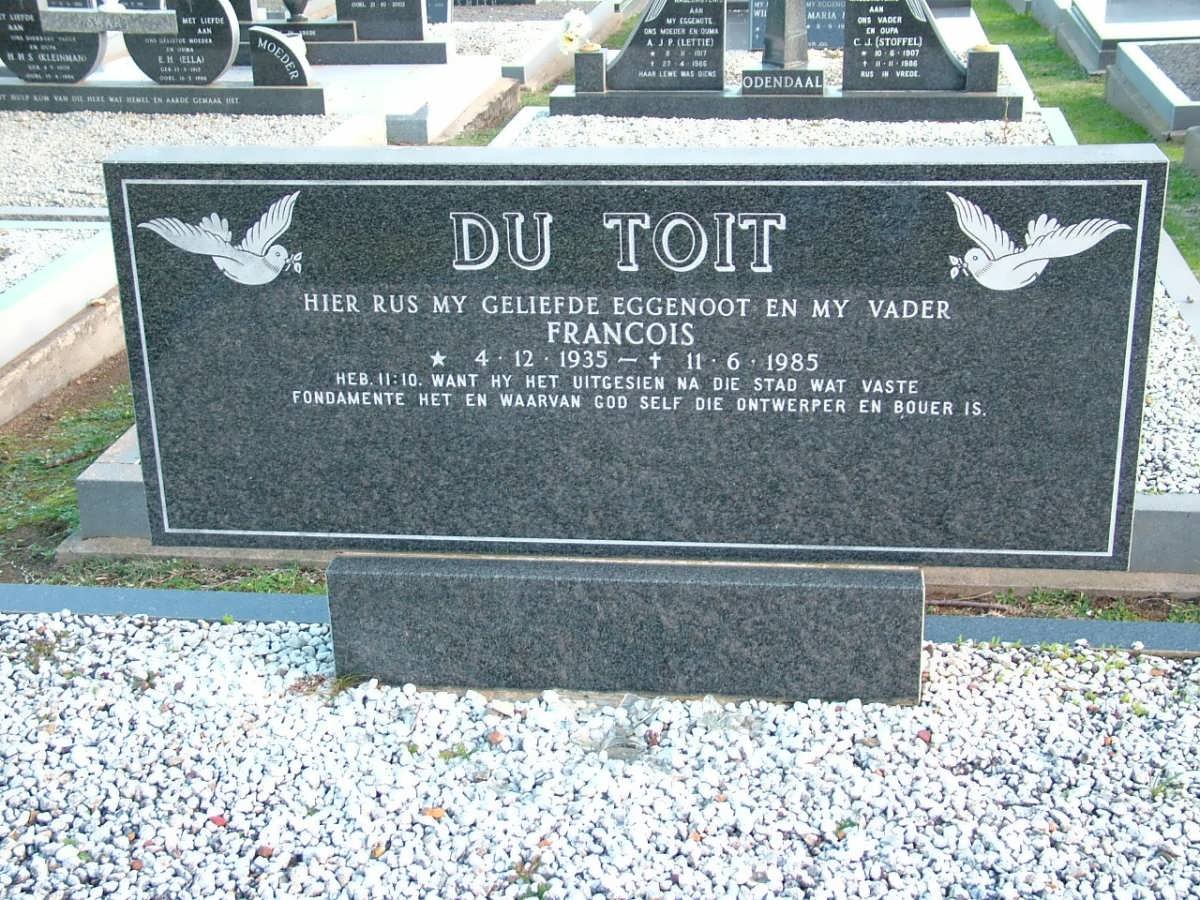 TOIT Francois, du 1935-1985