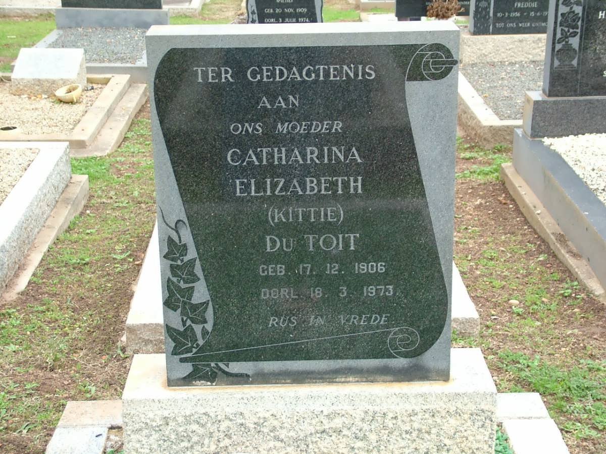 TOIT Catharina Elizabeth, du 1906-1973