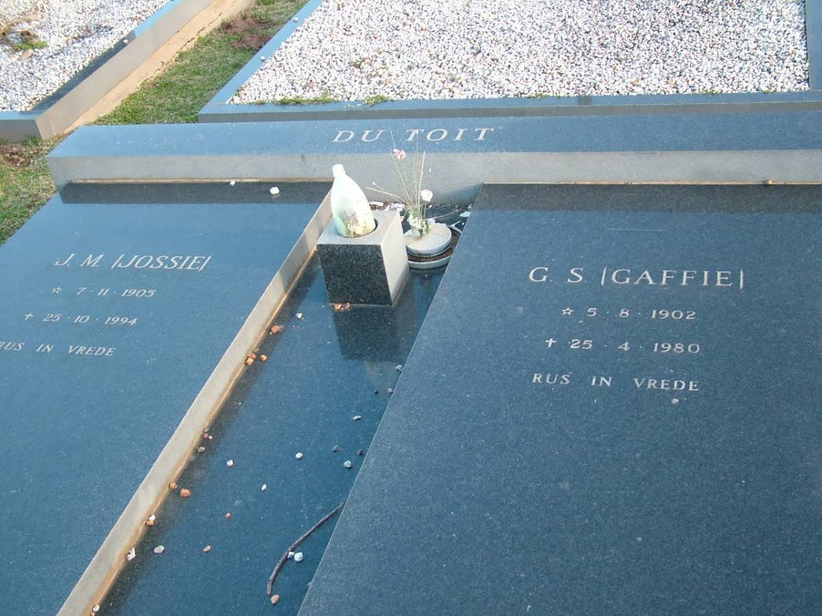 TOIT G.S., du 1902-1980 &amp; J.M. 1905-1994
