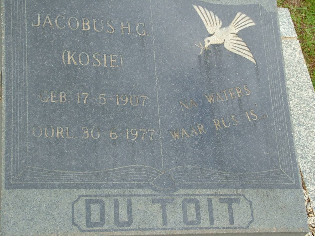 TOIT Jacobus H.G., du 1907-1977