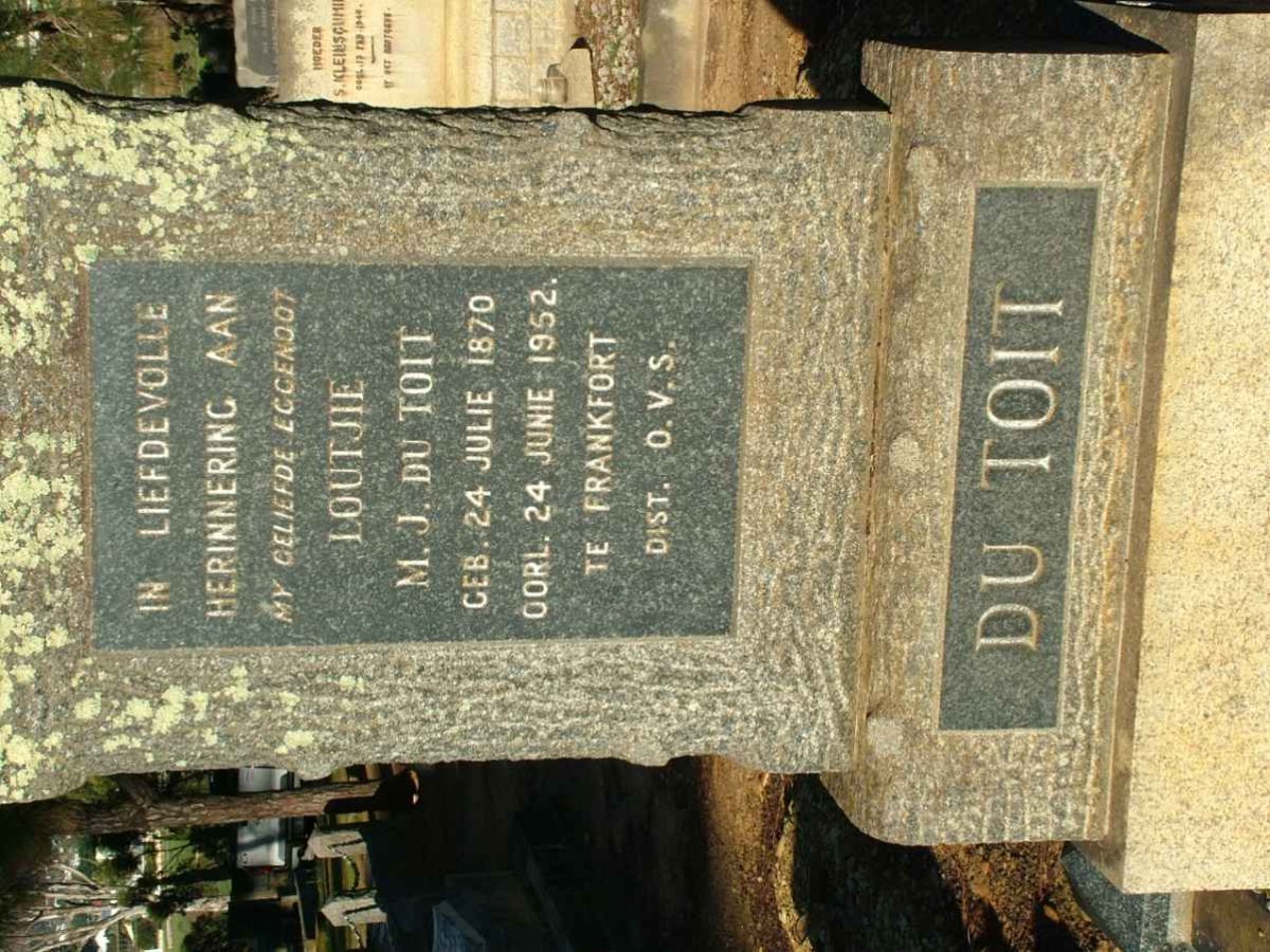 TOIT Loutjie M.H., du 1870-1952