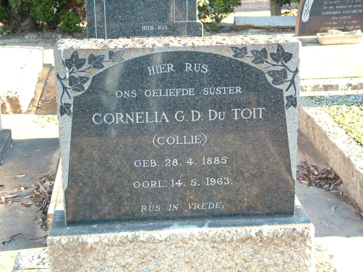 TOIT Cornelia G.D., du 1885-1963