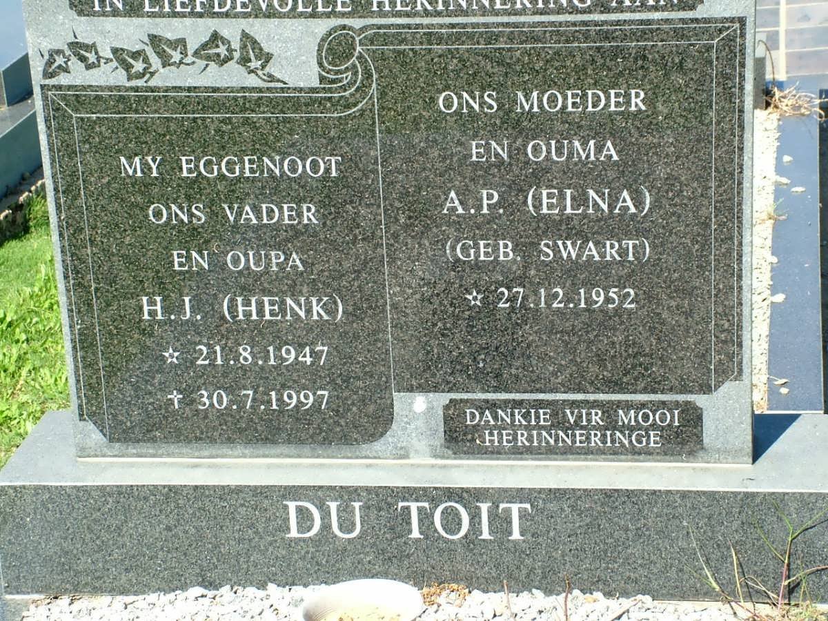 TOIT H.J., du 1947-1997 &amp; A.P. SWART 1952-