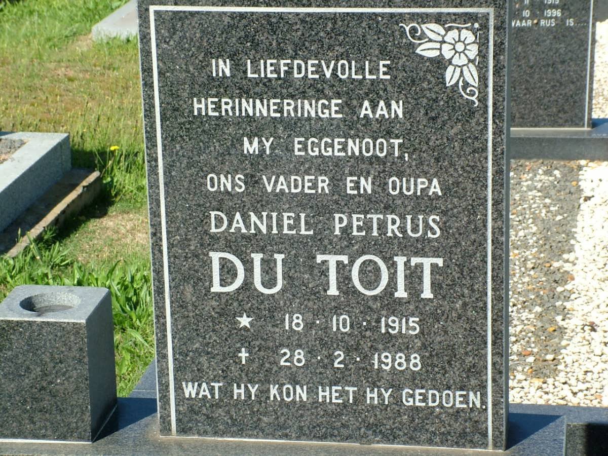 TOIT Daniel Petrus, du 1915-1988