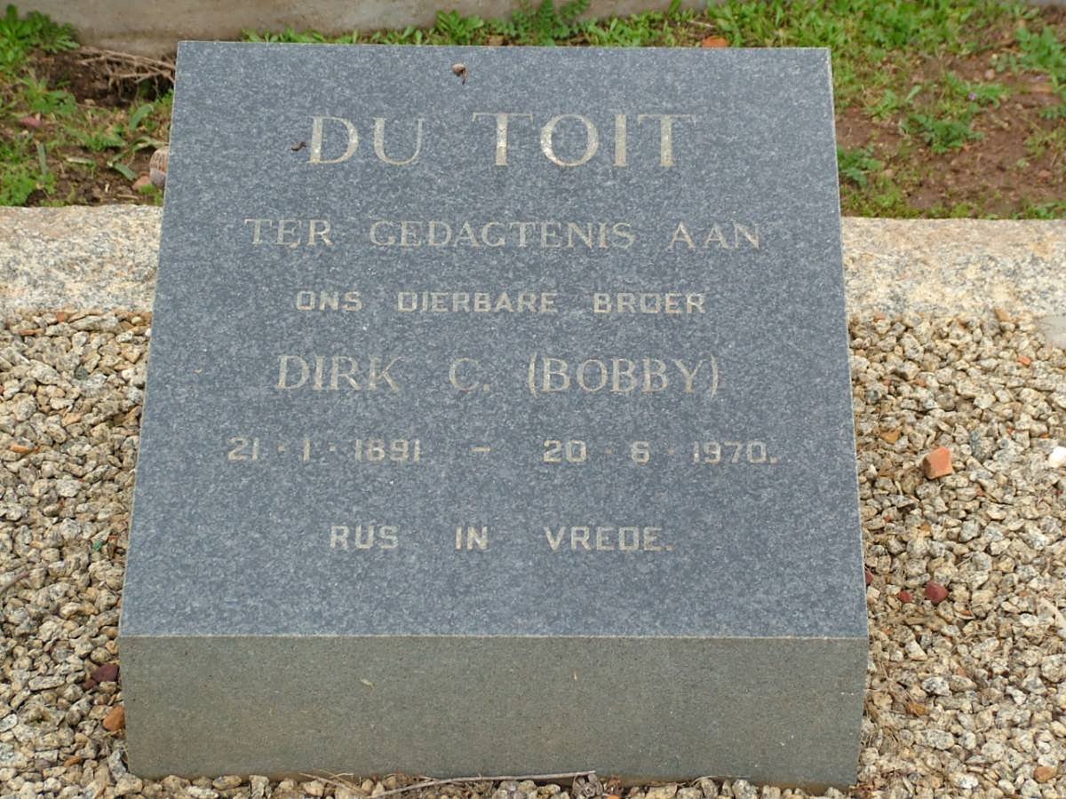 TOIT Dirk C., du 1891-1970
