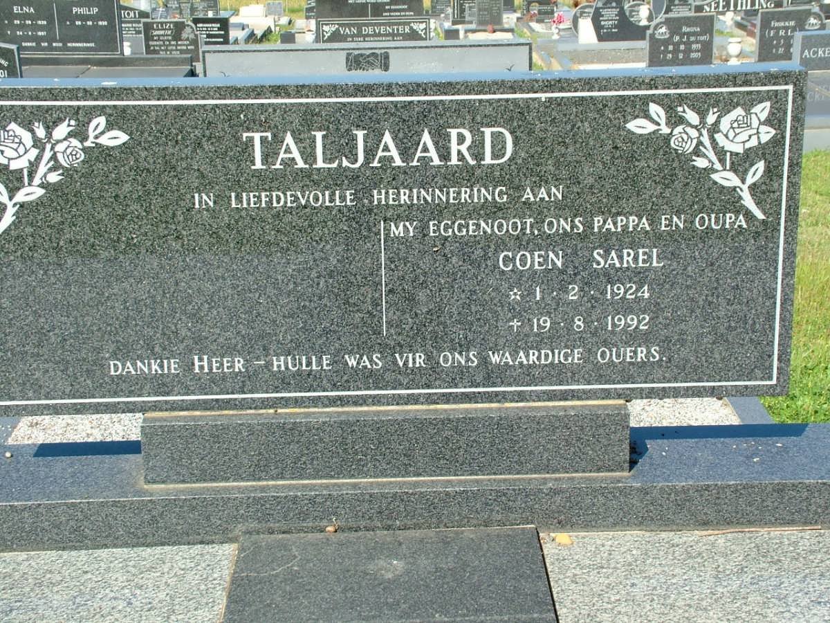 TALJAARD Coen Sarel 1924-1992