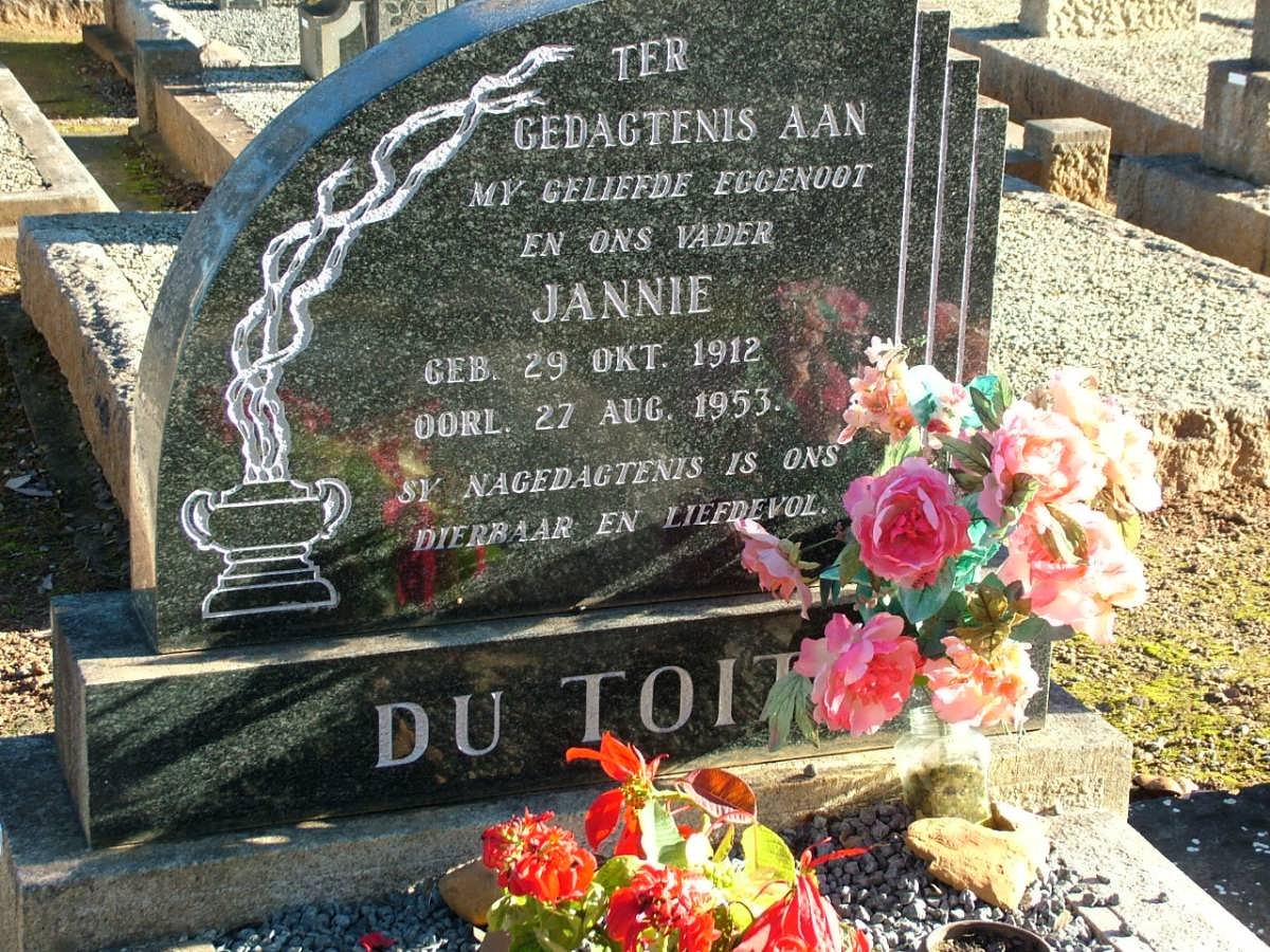 TOIT Jannie, du 1912-1953