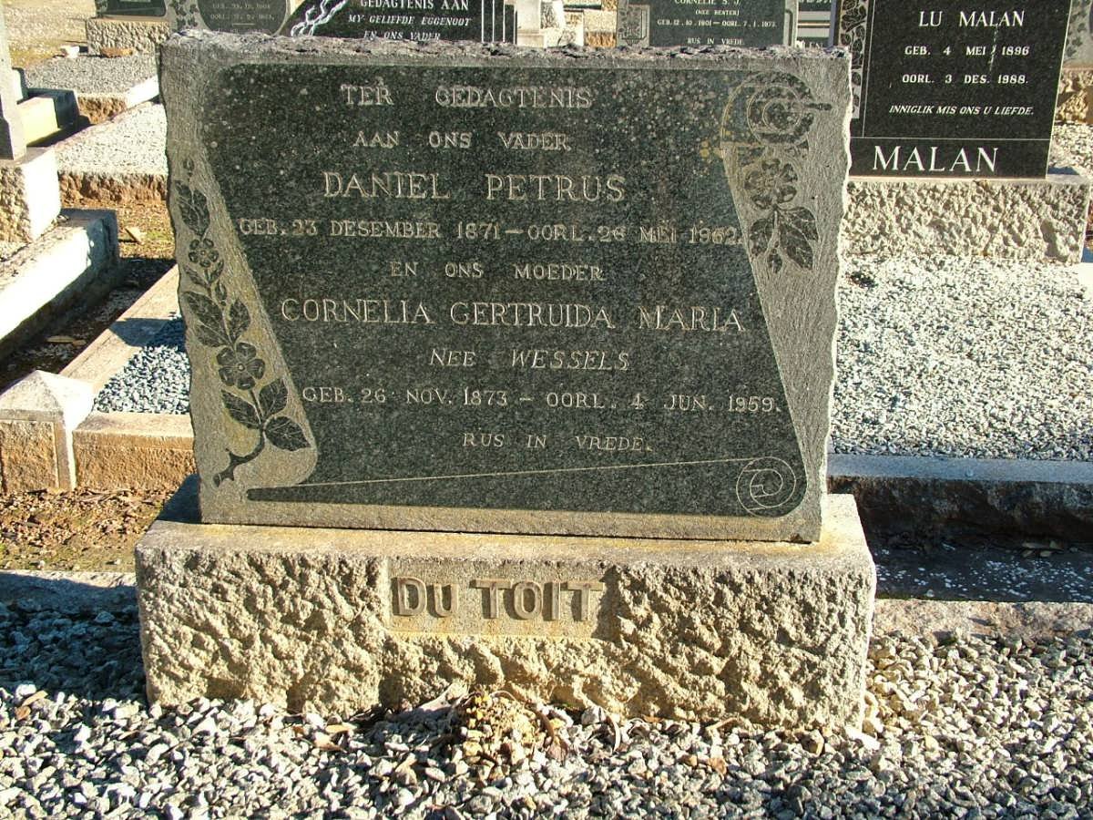 TOIT Daniel Petrus, du 1871-1962 &amp; Cornelia Gertruida Maria WESSELS 1873-1959