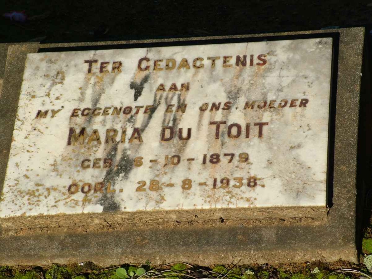 TOIT Maria, du 1879-1938