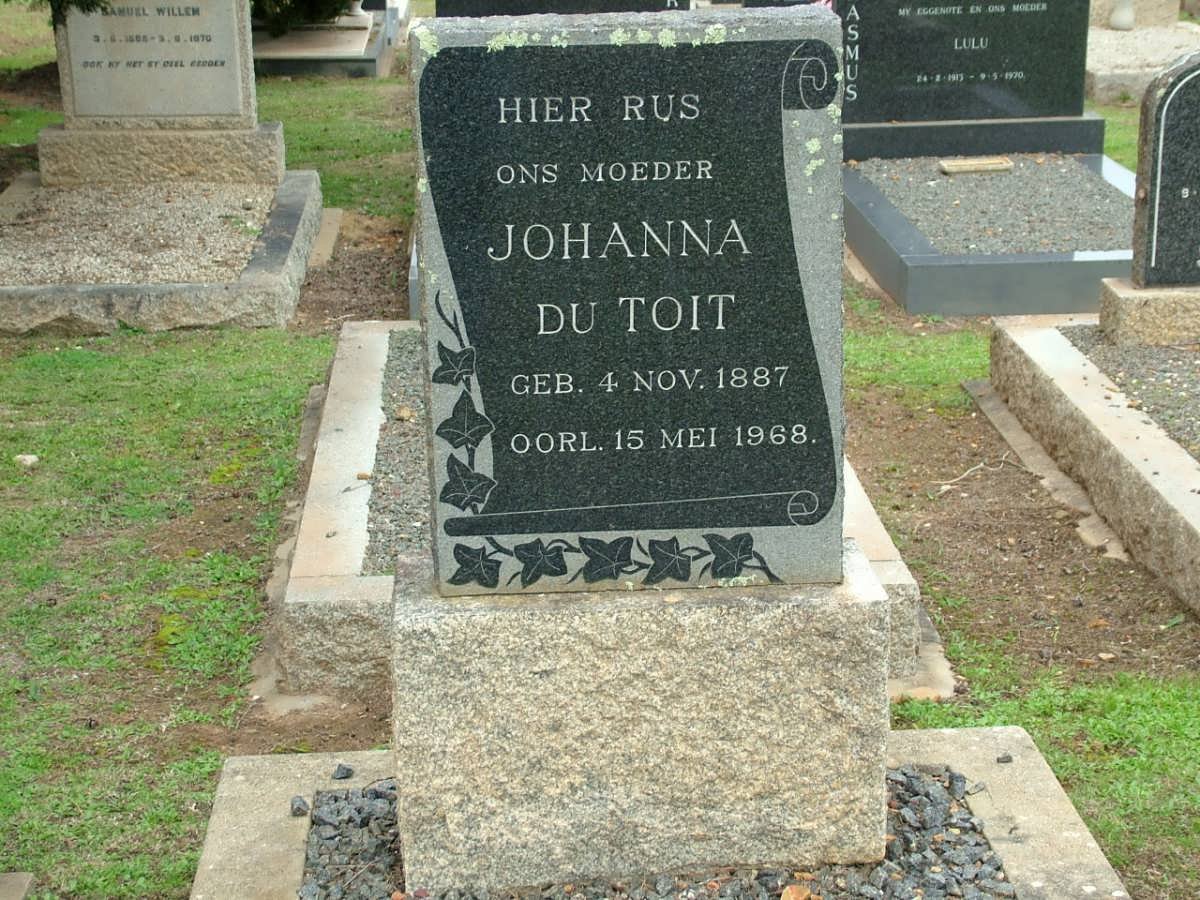 TOIT Johanna, du 1887-1968