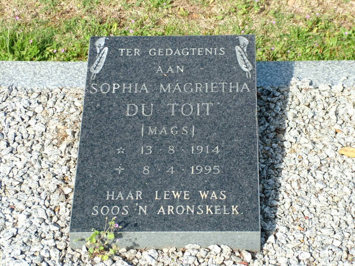 TOIT Sophia Magrietha, du 1914-1995