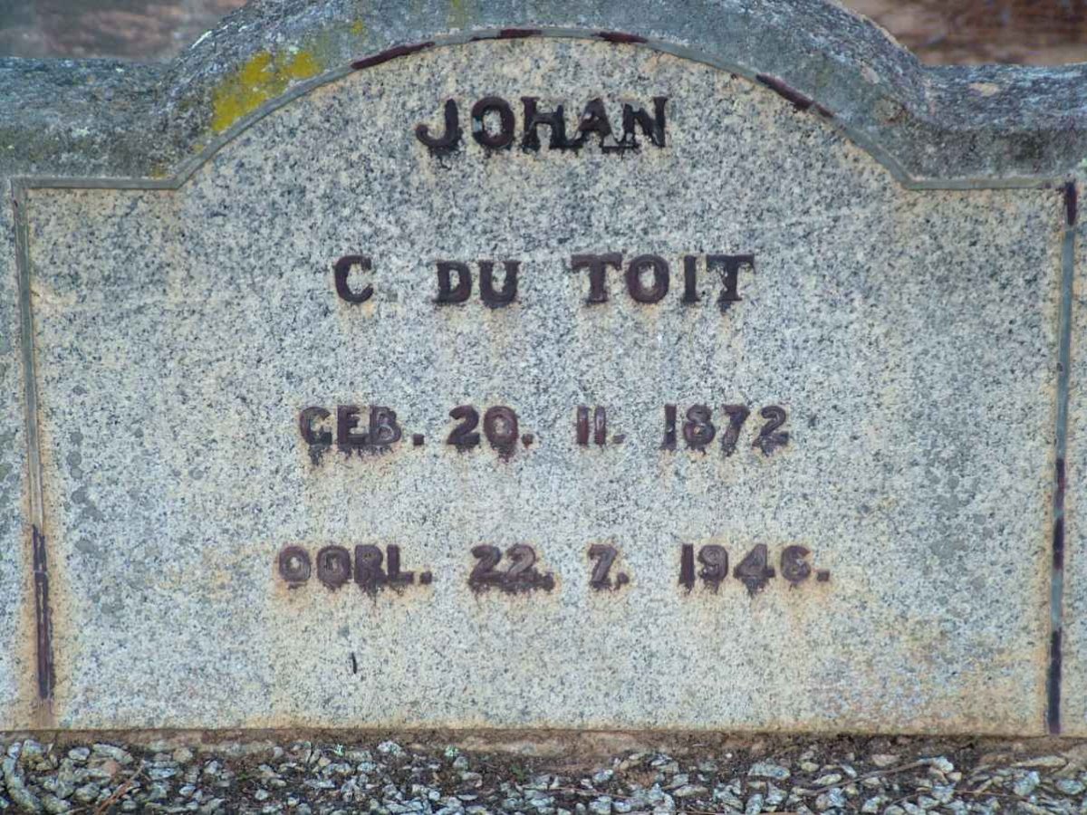 TOIT Johan C., du 1872-1946