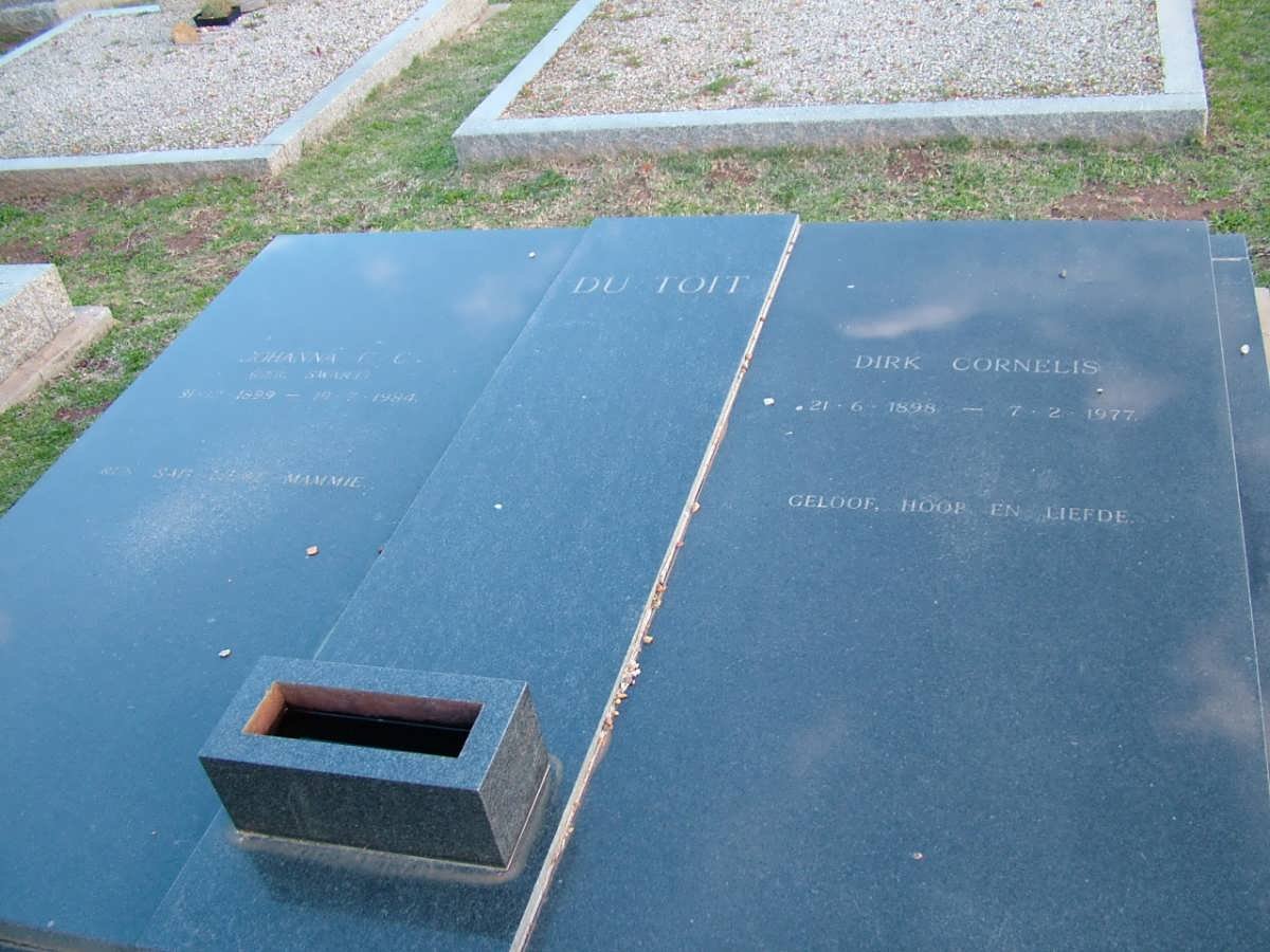 TOIT Dirk Cornelis, du 1898-1977 &amp; Johanna C.C. SWART 1899-1984 _1