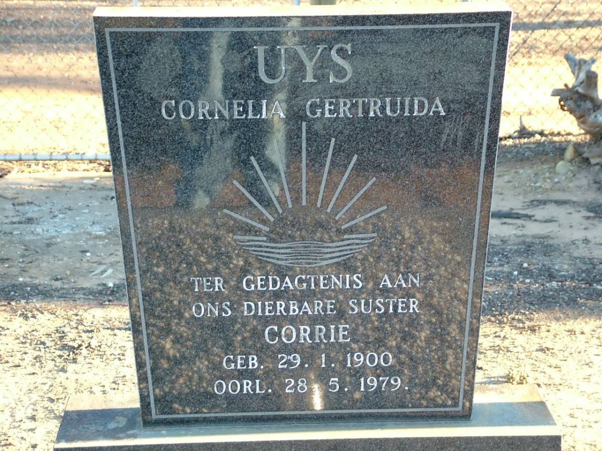 UYS Cornelia Gertruida 1900-1979