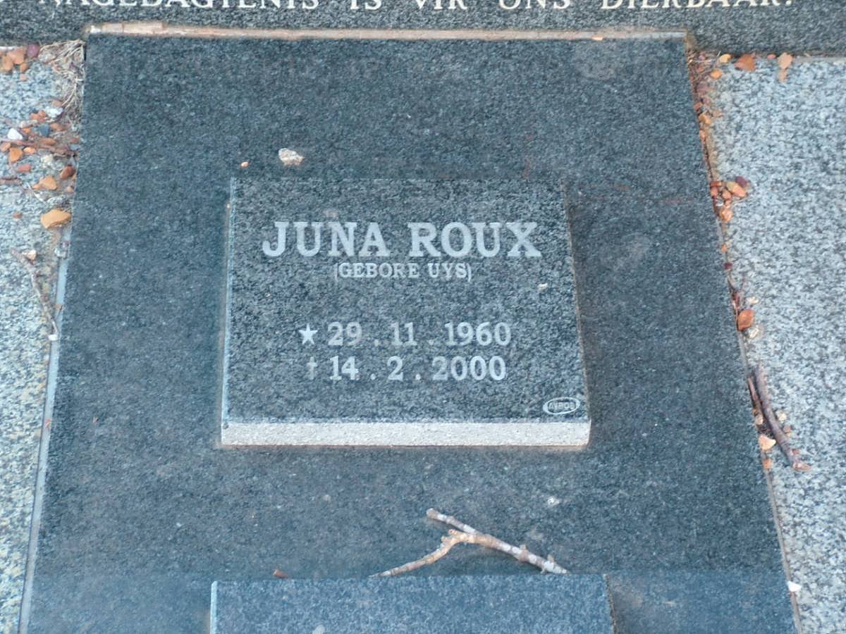 ROUX Juna nee UYS 1960-2000