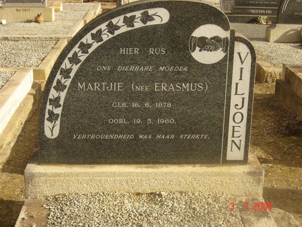 VILJOEN Martjie nee ERASMUS 1878-1960