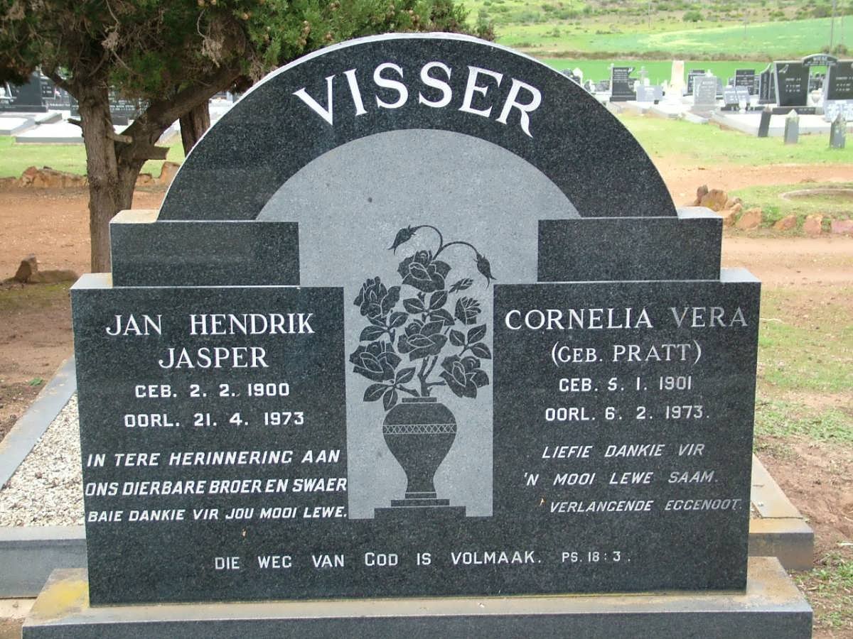 VISSER Jan Hendrik Jasper 1900-1973 &amp; Cornelia Vera PRATT 1901-1973