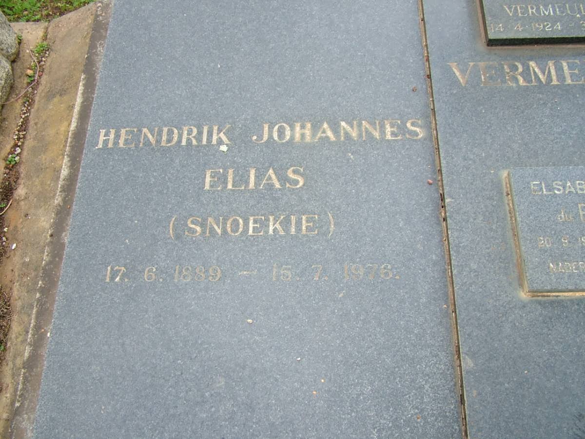 VERMEULEN Hendrik Johannes Elias 1889-1976