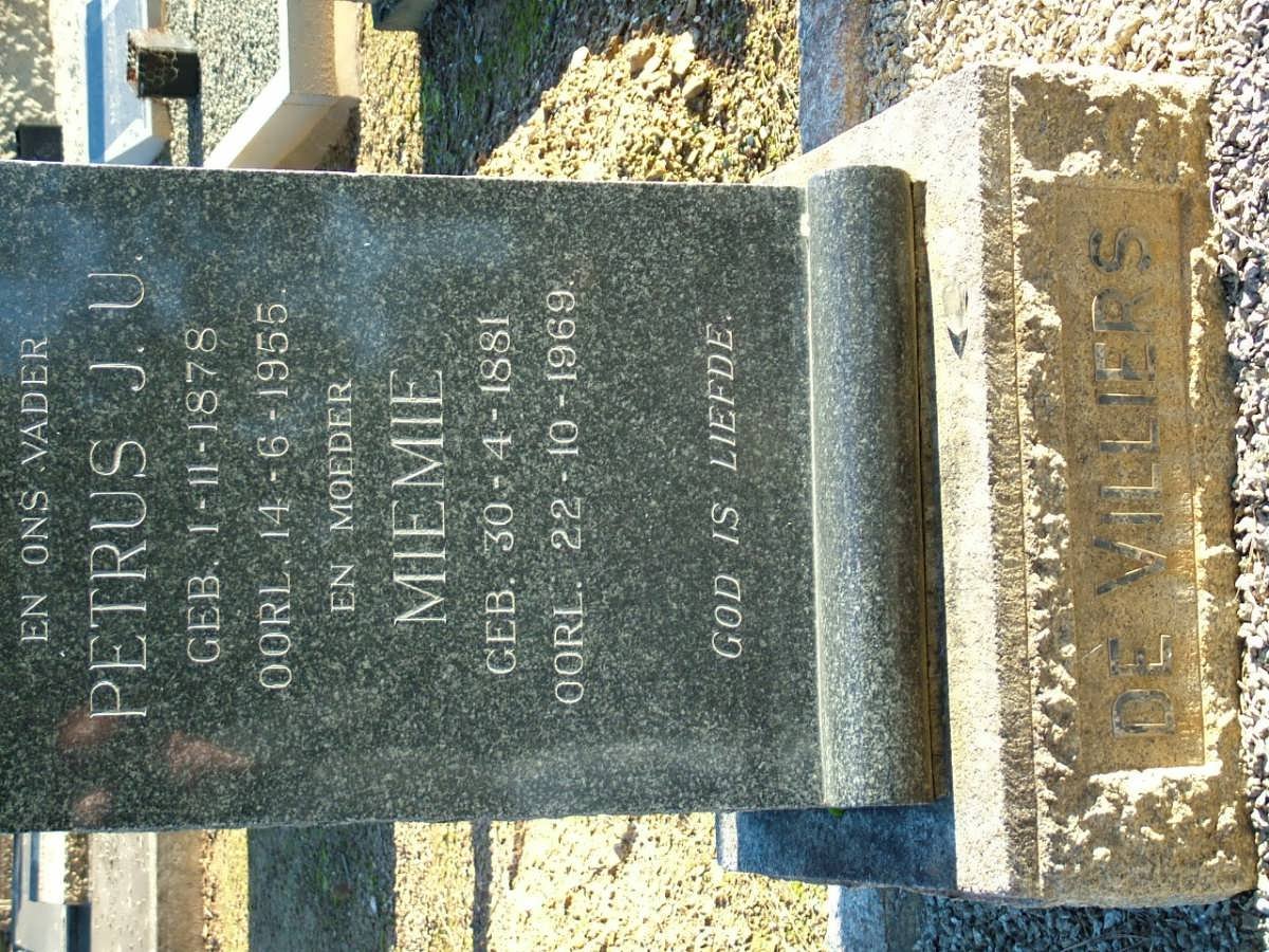 VILLIERS Petrus J.U., de 1878-1955 &amp; Miemie 1881-1969