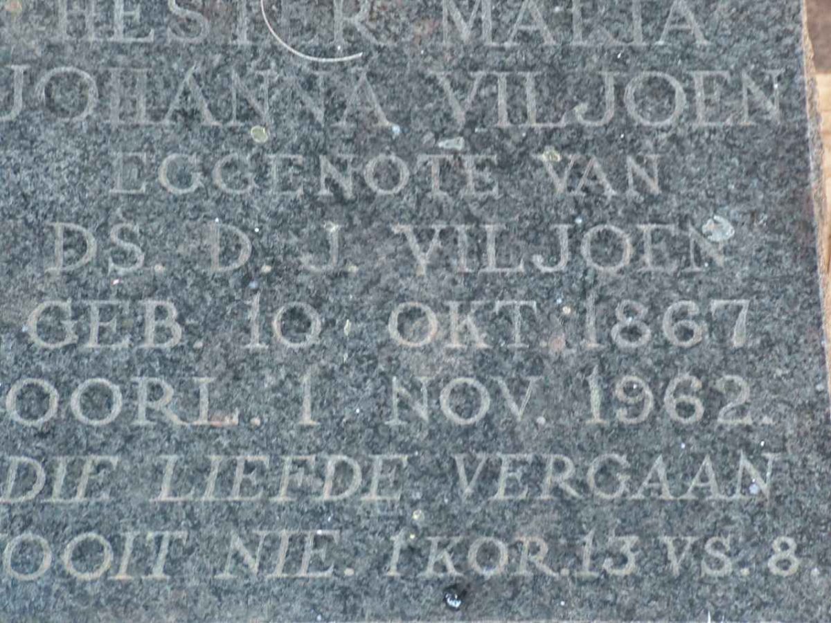 VILJOEN Hester Maria Johanna 1867-1962
