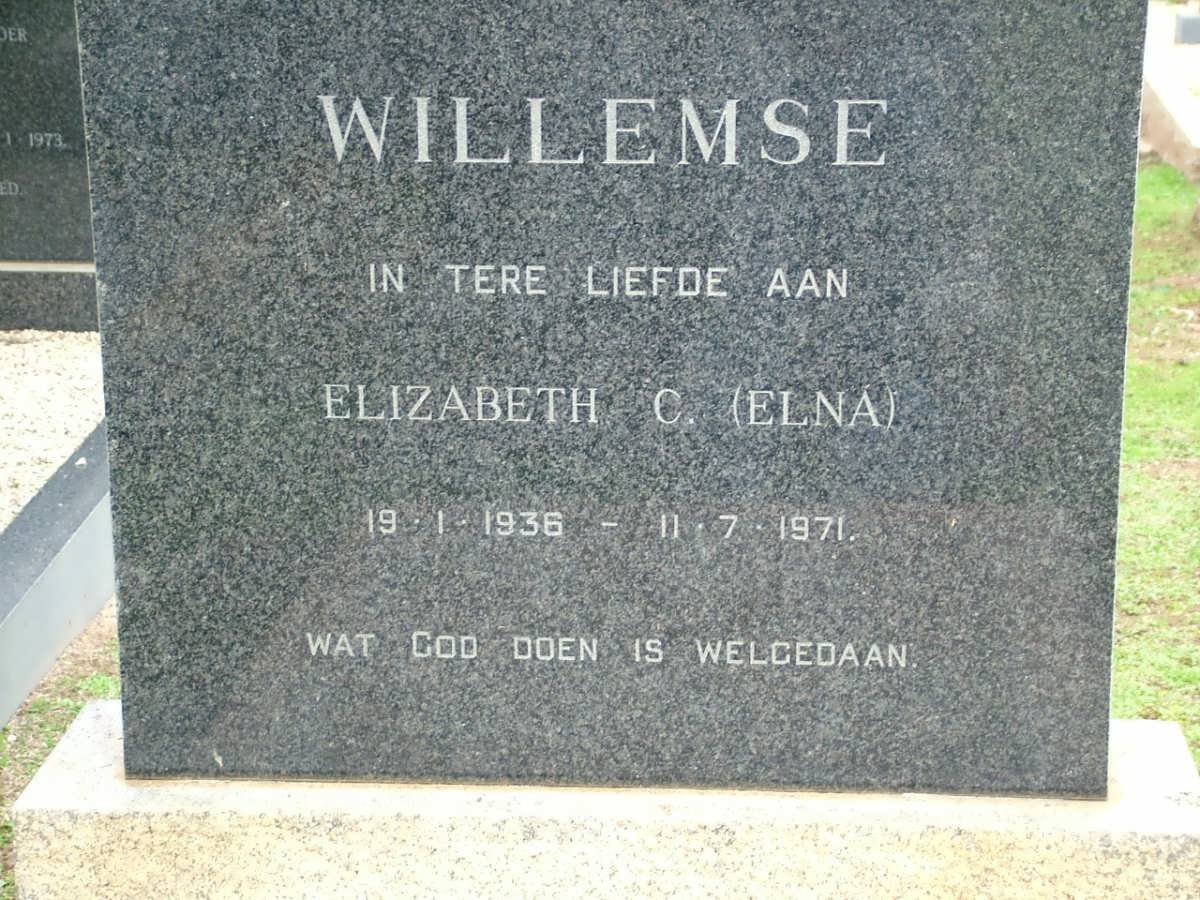 WILLEMSE Elizabeth C. 1936-1971