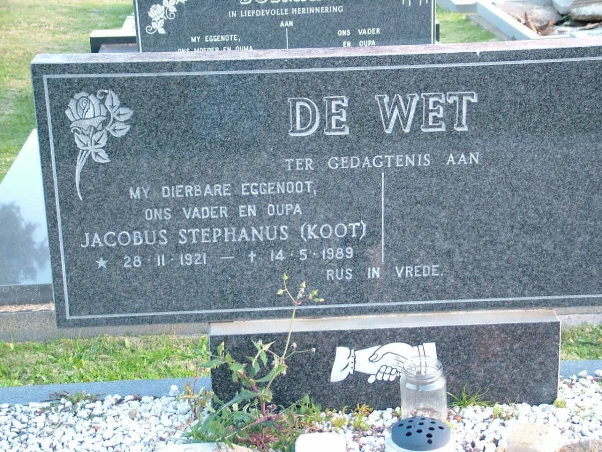 WET Jacobus Stephanus, de 1921-1989