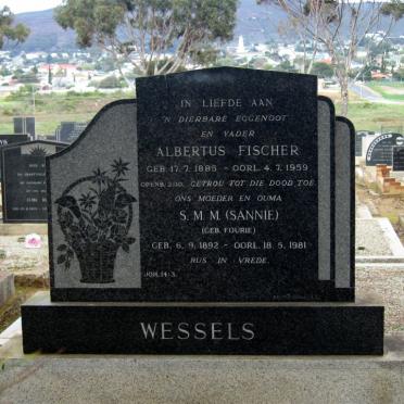 WESSELS Albertus Fischer 1886-1959 &amp; S.M.M. FOURIE 1892-1981