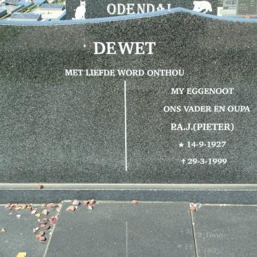 WET P.A.J., de 1927-1999
