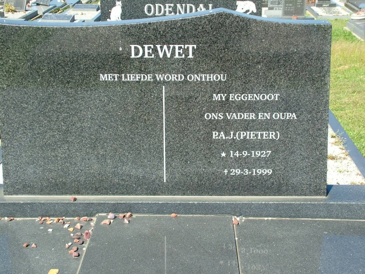 WET P.A.J., de 1927-1999