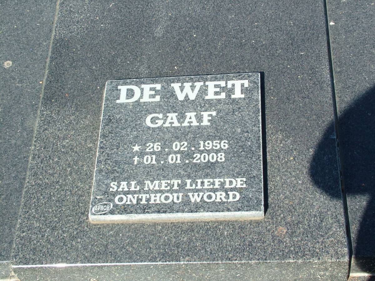 WET Gaaf, de 1956-2008