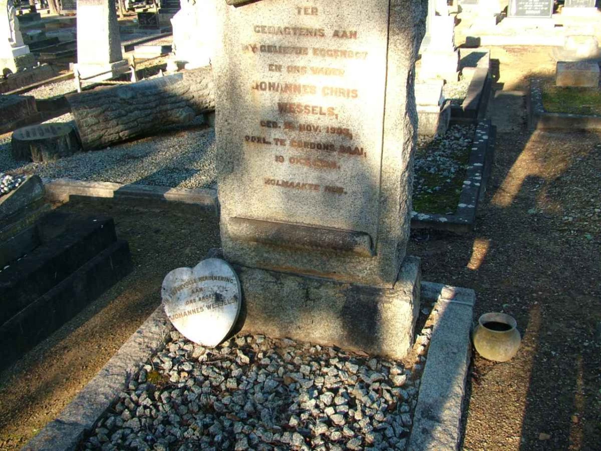 WESSELS Johannes Chris 1903-19??