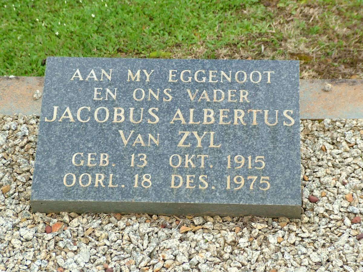 ZYL Jacobus Albertus, van 1915-1975