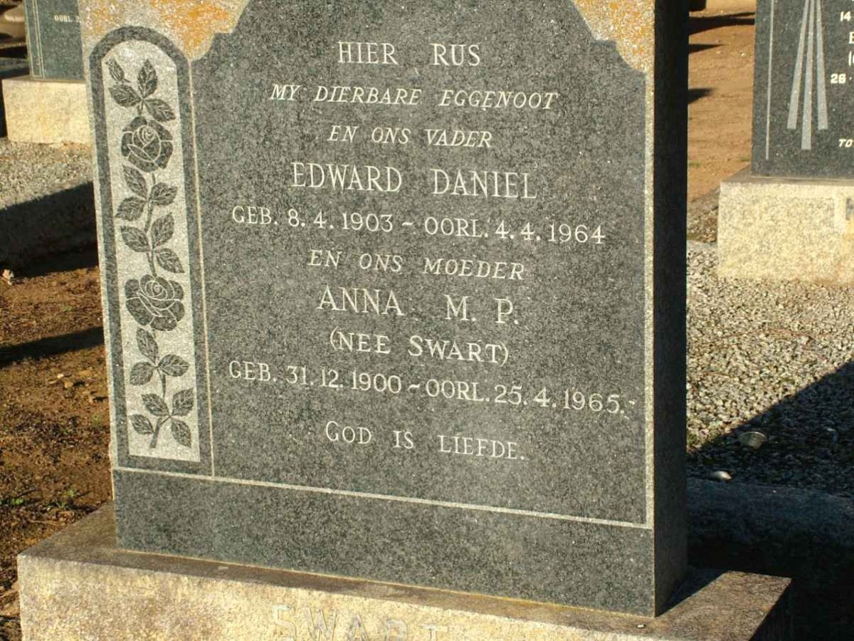 ?? Edward Daniel 1903-1964 &amp; Anna M.P. SWART 1900-1965