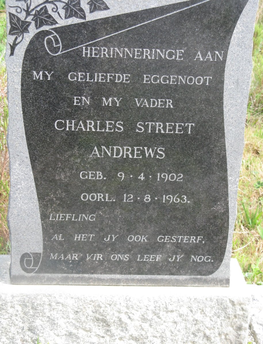 ANDREWS Charles Street 1902-1963