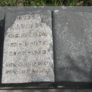 ZYL Helena J.J., van nee HANEKOM 1876-1940