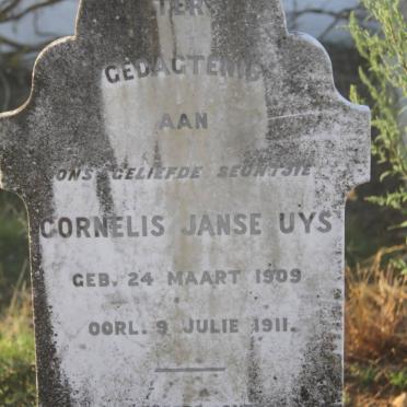 UYS Cornelis Janse 1909-1911