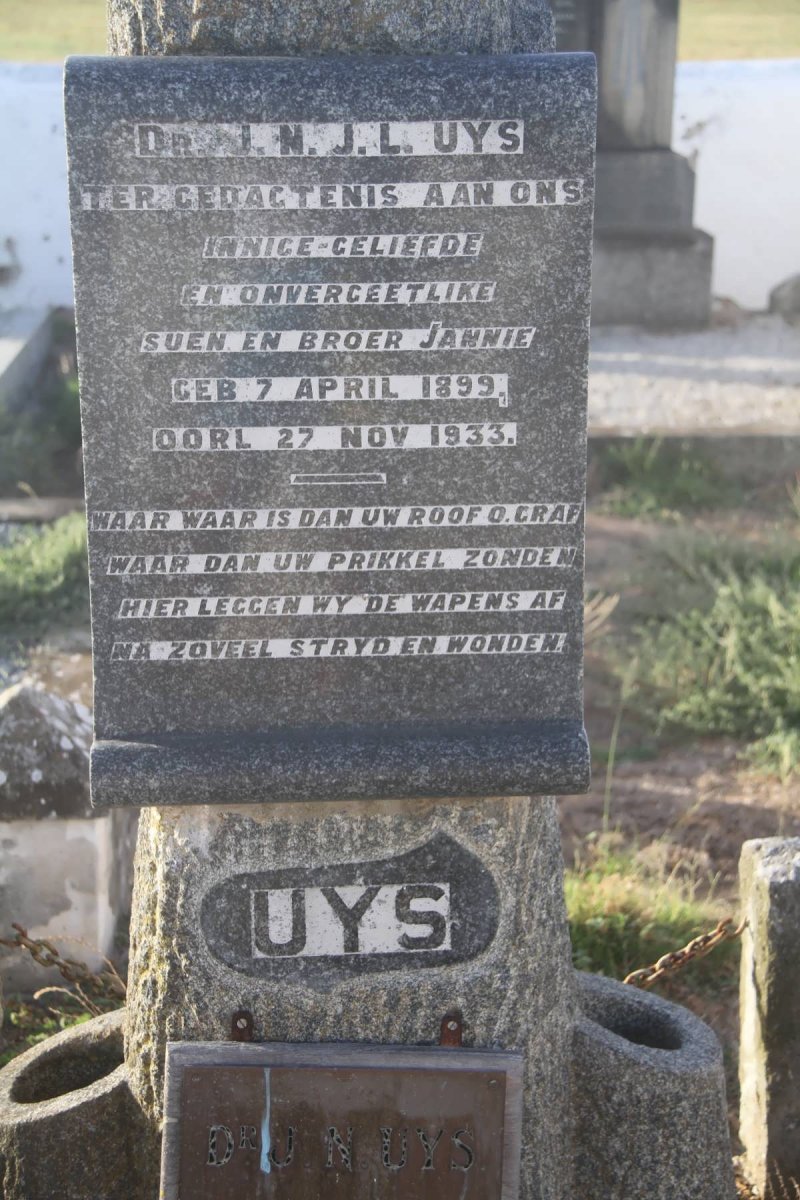 UYS J.N.J.L 1899-1933