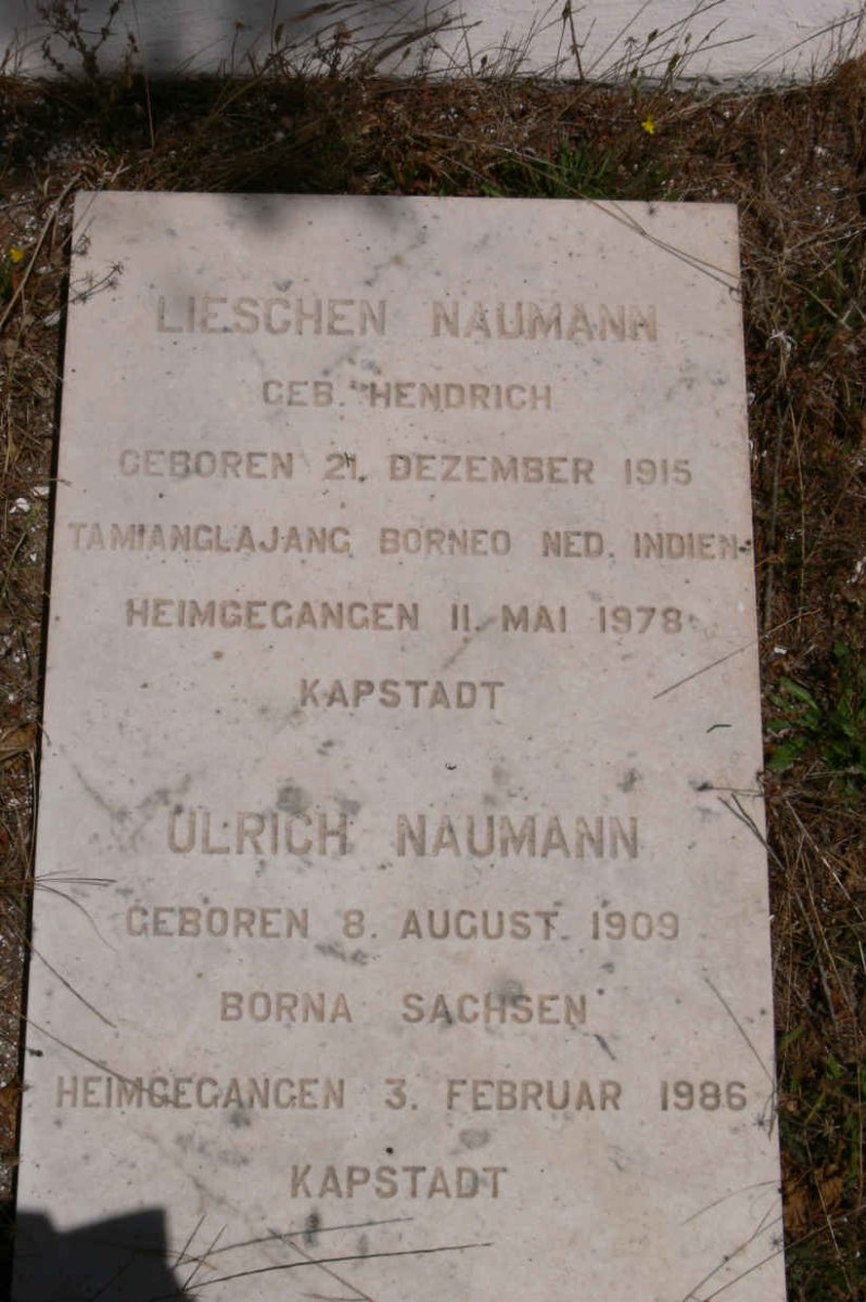 NAUMANN Ulrich 1909-1986 &amp; Lieschen HENDRICH 1915-1978