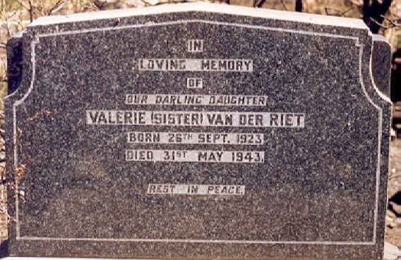RIET Valerie van der, 1923-1943