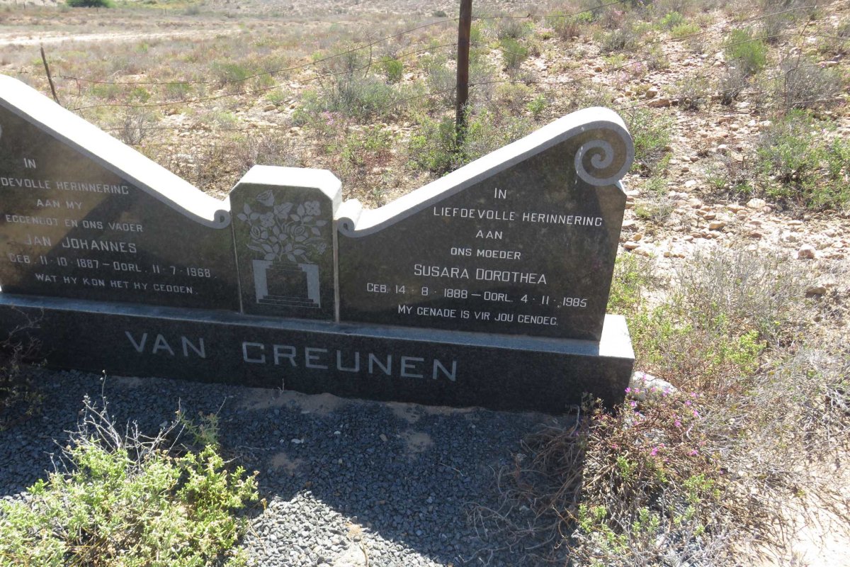 GREUNEN Jan Johannes, van 1887-1968 &amp; Susara Dorothea 1888-1985