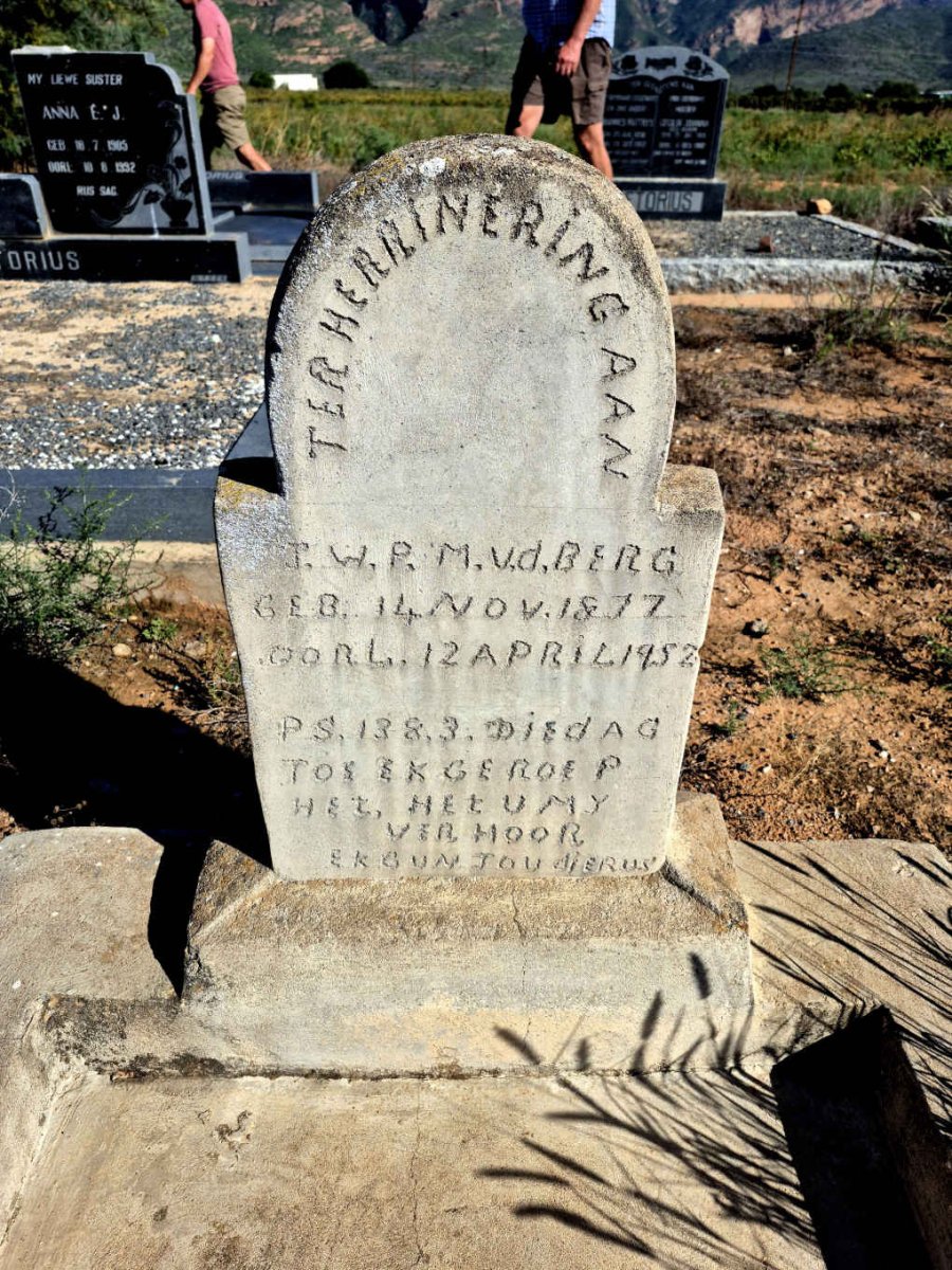 BERG J.W.P.M., v.d. 1877-1952
