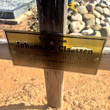 CLAASSEN Johanna K. 1960-2018