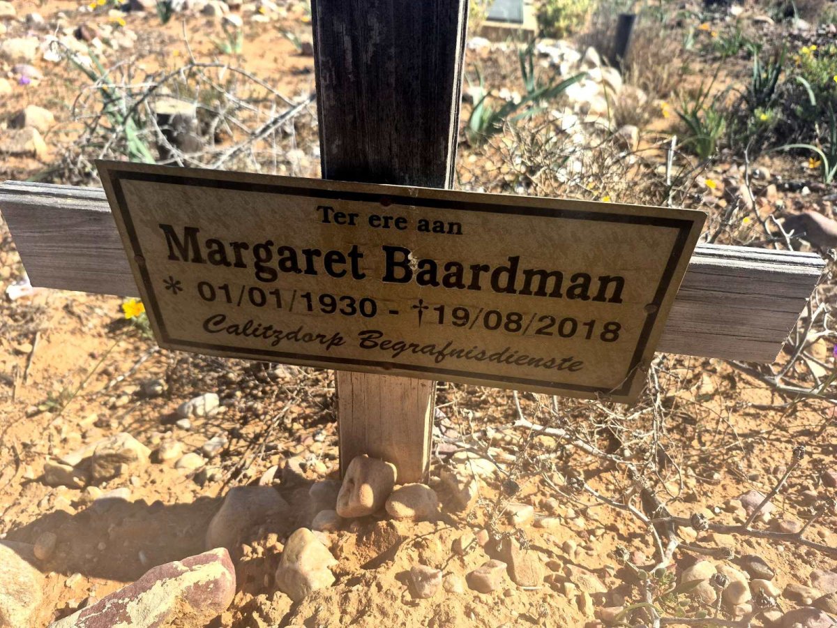 BAARDMAN Margaret 1930-2018