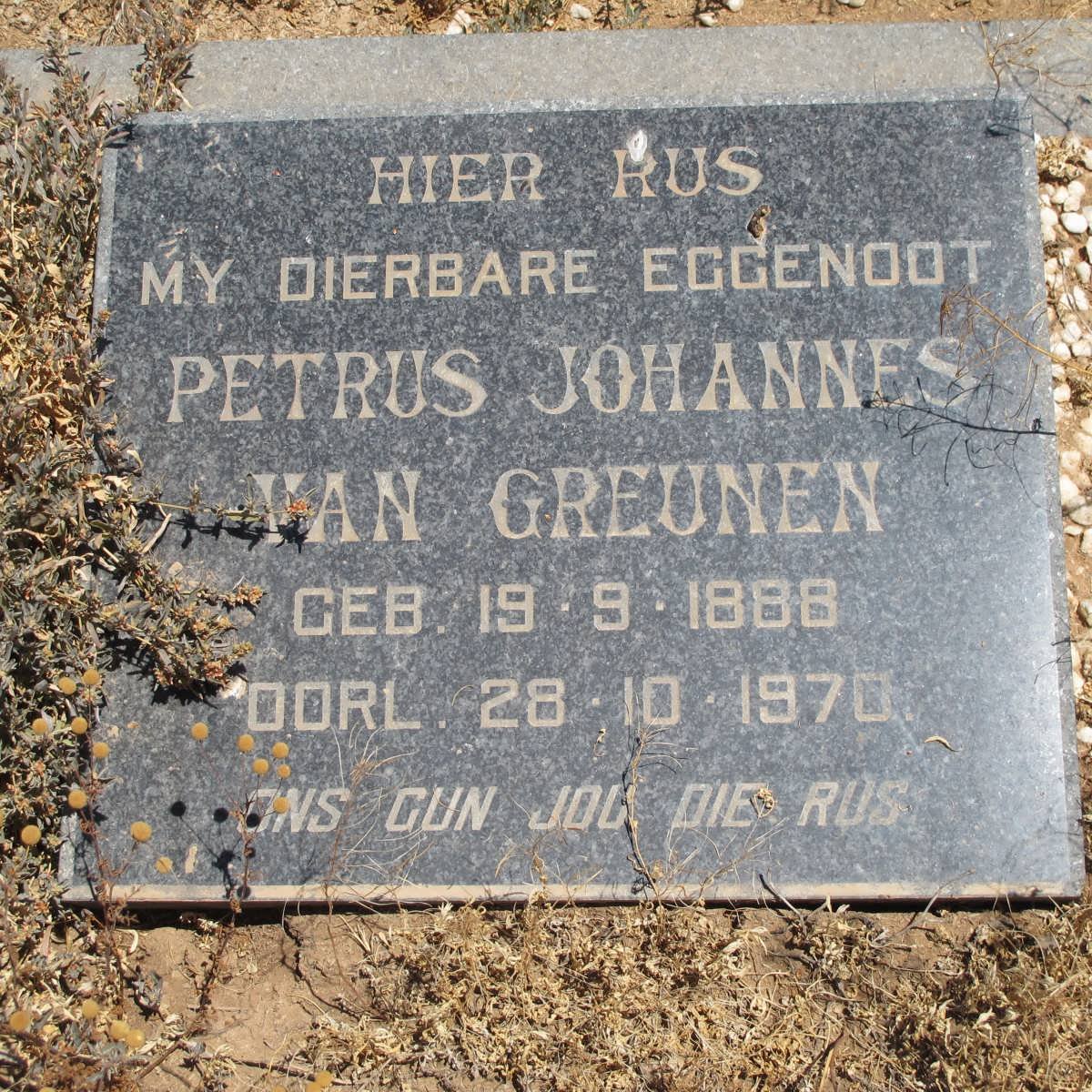 GREUNEN Petrus Johannes, van 1888-1970